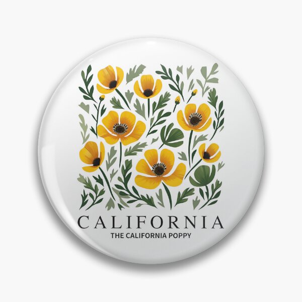 Item preview, California Vintage Flowers - California Poppy Botanical Illustration designed and sold by JessArty ⭐⭐⭐⭐⭐.