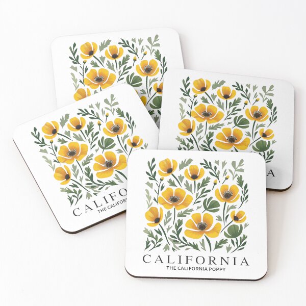 Item preview, California Vintage Flowers - California Poppy Botanical Illustration designed and sold by JessArty ⭐⭐⭐⭐⭐.