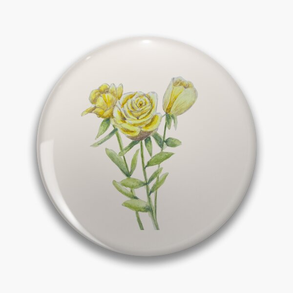 Item preview, Blooming in Golden Light – Yellow Rose Watercolor designed and sold by MiniRadiance.