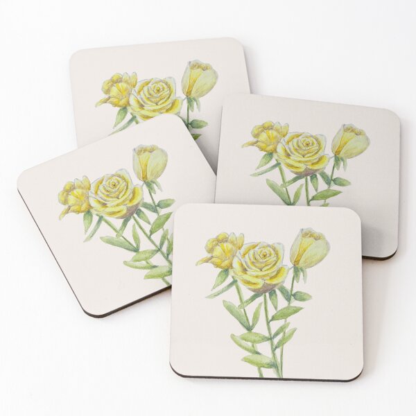 Item preview, Blooming in Golden Light – Yellow Rose Watercolor designed and sold by MiniRadiance.