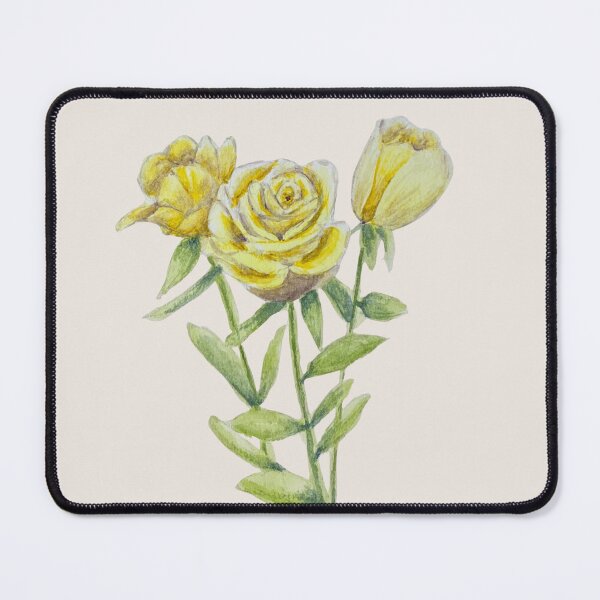 Item preview, Blooming in Golden Light – Yellow Rose Watercolor designed and sold by MiniRadiance.