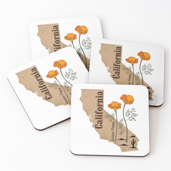 Item preview, California Vintage Flowers - California Poppy State Silhouette designed and sold by JessArty ⭐⭐⭐⭐⭐.