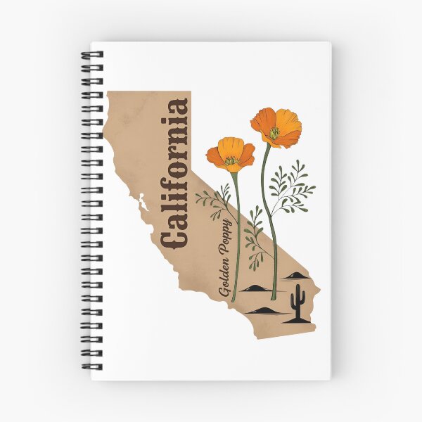 Item preview, California Vintage Flowers - California Poppy State Silhouette designed and sold by JessArty ⭐⭐⭐⭐⭐.