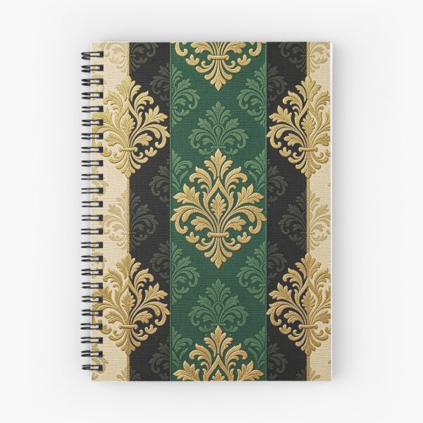 Item preview, Oat, Teal, and Black Striped Gold Damask designed and sold by DesignsByPrnces.