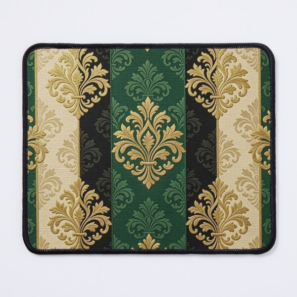 Item preview, Oat, Teal, and Black Striped Gold Damask designed and sold by DesignsByPrnces.
