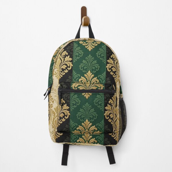 Item preview, Oat, Teal, and Black Striped Gold Damask designed and sold by DesignsByPrnces.