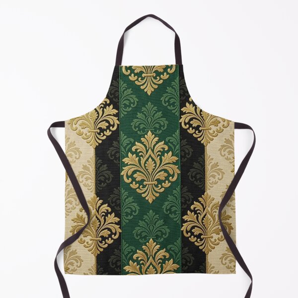 Item preview, Oat, Teal, and Black Striped Gold Damask designed and sold by DesignsByPrnces.