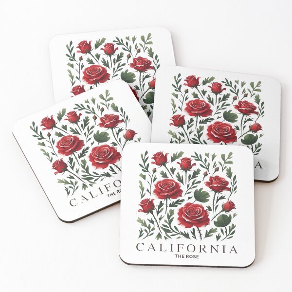 Item preview, California Vintage Flowers - California Vintage Red Roses designed and sold by JessArty ⭐⭐⭐⭐⭐.