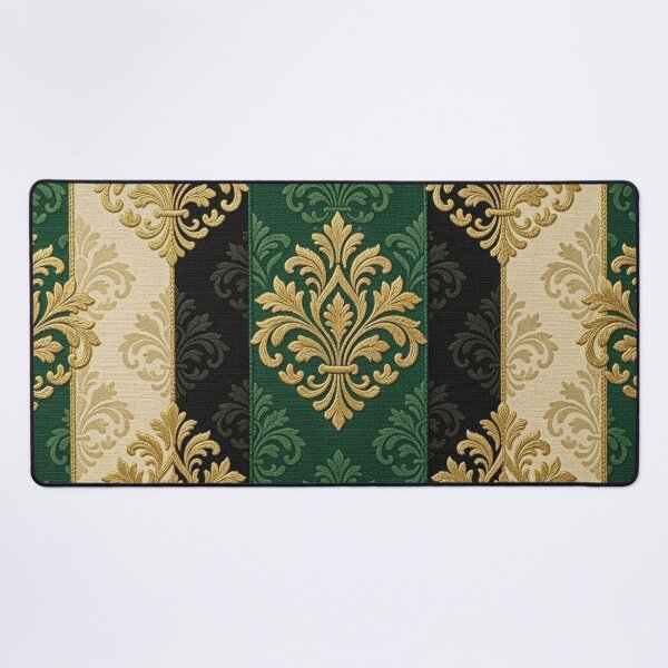 Item preview, Oat, Teal, and Black Striped Gold Damask designed and sold by DesignsByPrnces.