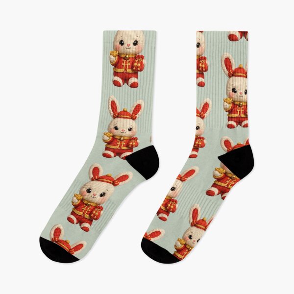Item preview, Cute Knitted Year Of The Rabbit | Kawaii 3D Chinese New Year Zodiac Knit  Art designed and sold by Moons Studio.