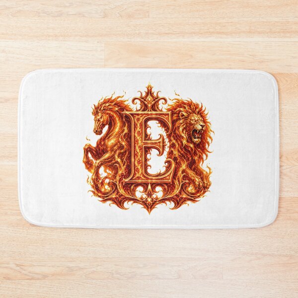 Item preview, Flameborn Zodiac: The Horse-Leo Inferno Letter E designed and sold by BlissBlvdShop.