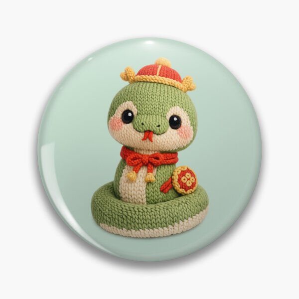 Item preview, Cute Knitted Year Of The Snake | Kawaii 3D Chinese New Year Zodiac Knit Art designed and sold by Moons Studio.