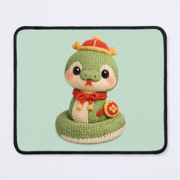 Item preview, Cute Knitted Year Of The Snake | Kawaii 3D Chinese New Year Zodiac Knit Art designed and sold by Moons Studio.