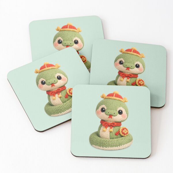 Item preview, Cute Knitted Year Of The Snake | Kawaii 3D Chinese New Year Zodiac Knit Art designed and sold by Moons Studio.