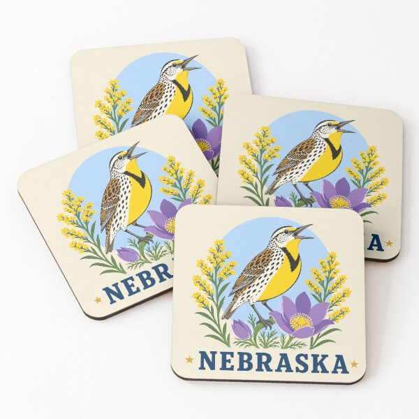 Item preview, Nebraska Meadowlark & Goldenrod Homage designed and sold by American Fieldmark Studio.