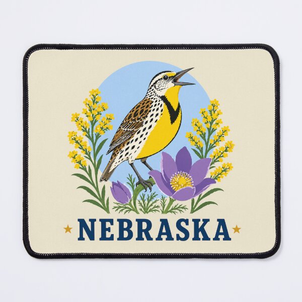 Item preview, Nebraska Meadowlark & Goldenrod Homage designed and sold by American Fieldmark Studio.