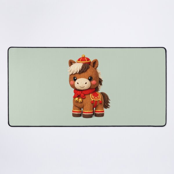 Item preview, Cute Knitted Year Of The Horse | Kawaii 3D Chinese New Year Zodiac Knit Art designed and sold by Moons Studio.