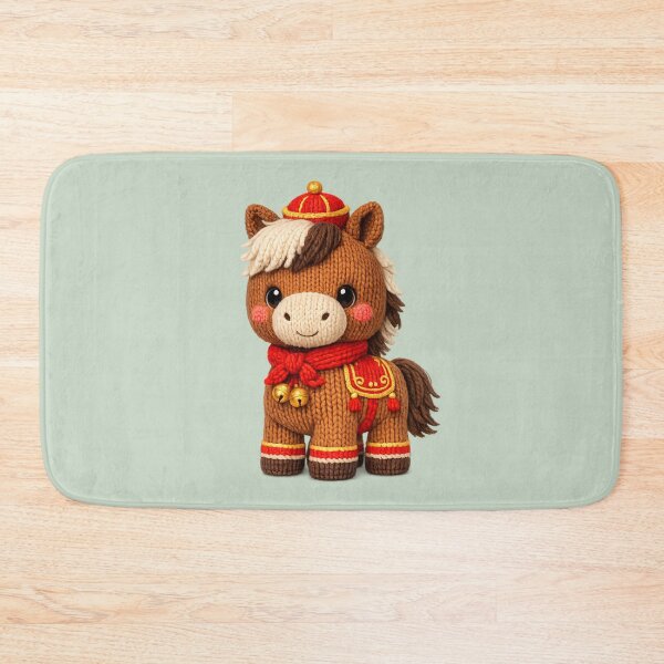Item preview, Cute Knitted Year Of The Horse | Kawaii 3D Chinese New Year Zodiac Knit Art designed and sold by Moons Studio.