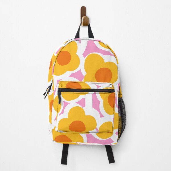 Item preview, Iconic Retro Scandinavian Summer Flowers in Pink, Orange and Mustard designed and sold by Deutschic.