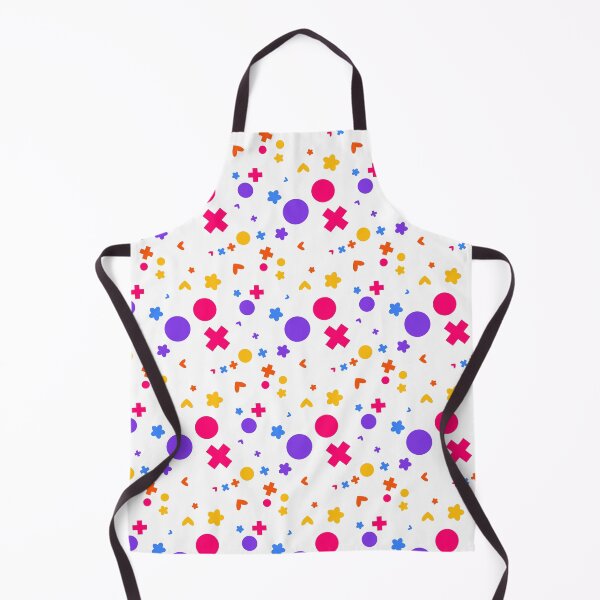 Item preview, Colorful Playful Geometric Seamless Pattern with Abstract Flowers Hearts and Circles designed and sold by vienaphi.