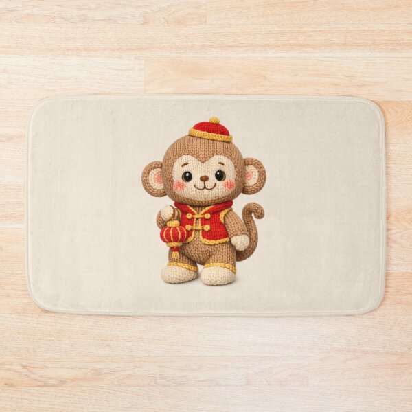 Item preview, Cute Knitted Year Of The Monkey | Kawaii 3D Chinese New Year Zodiac Knit Art designed and sold by Moons Studio.