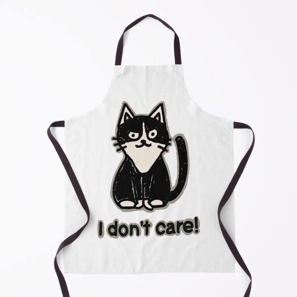 Item preview, "I don't care!" black & white tuxedo cat designed and sold by Chibi-NumNum.