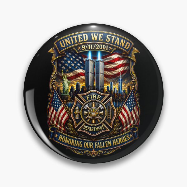 Item preview, United We Stand 9/11 Fire Department Memorial designed and sold by llunceford.