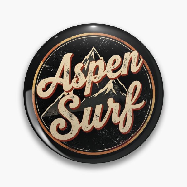 Item preview, Retro Aspen Surf Vintage Mountain Graphic Badge designed and sold by KCasual.