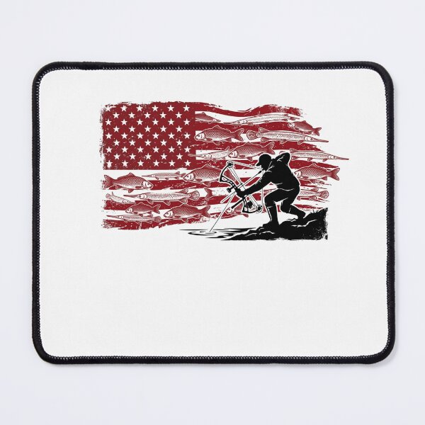 Item preview, Patriotic American Flag Bowfishing - Archery Angler Silhouette designed and sold by Georain.