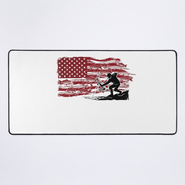 Item preview, Patriotic American Flag Bowfishing - Archery Angler Silhouette designed and sold by Georain.