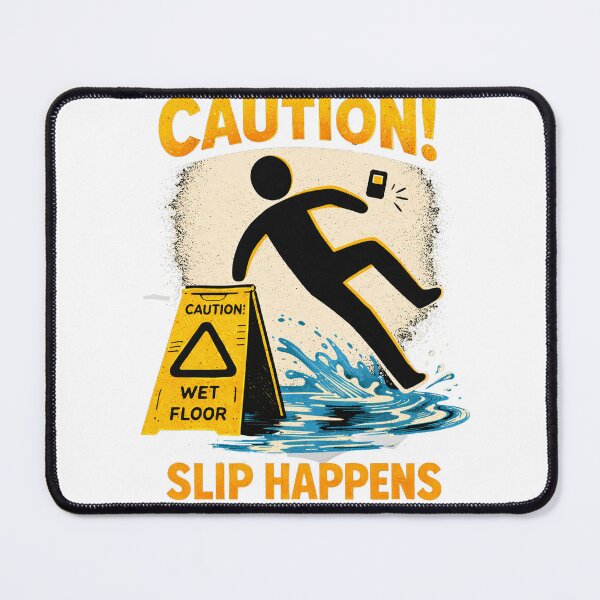 Item preview, Wet Floor? Nope... Phone Floor! | Funny Slippery Sign Parody designed and sold by LemosINKstudio.