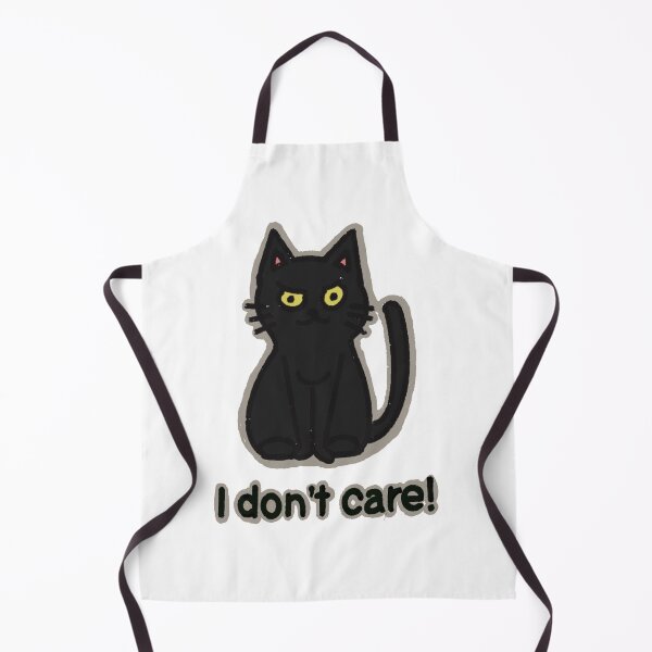 Item preview, "I don't care!" black cat designed and sold by Chibi-NumNum.
