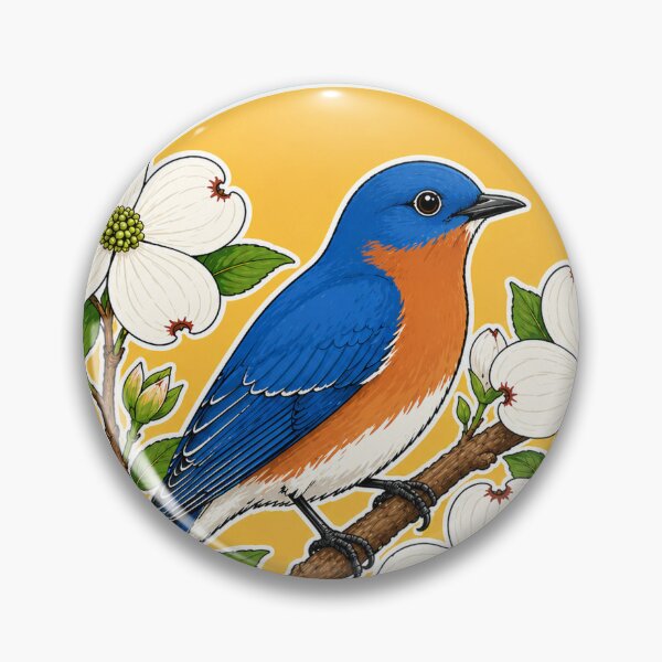 Item preview, Virginia Bluebird & Dogwood Heritage Graphic designed and sold by The-Drip-Studio.