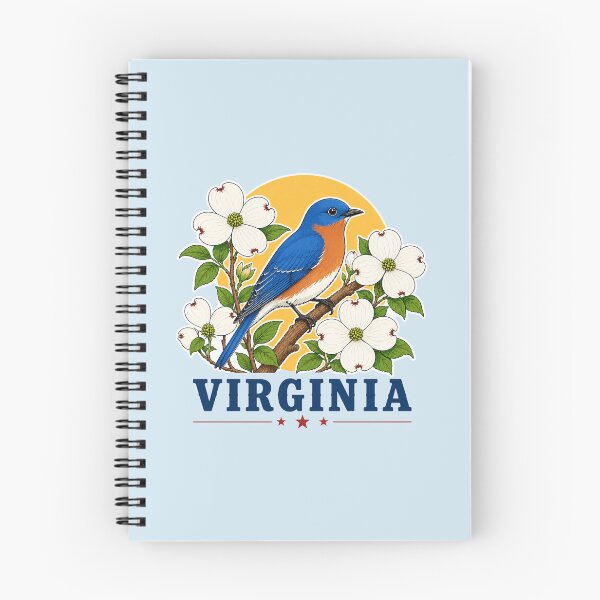 Item preview, Virginia Bluebird & Dogwood Heritage Graphic designed and sold by The-Drip-Studio.