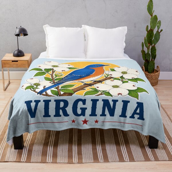 Item preview, Virginia Bluebird & Dogwood Heritage Graphic designed and sold by The-Drip-Studio.
