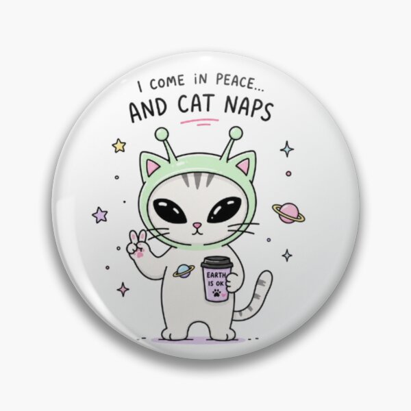 Item preview, Cute Alien Cat Coming In Peace designed and sold by Snurly.