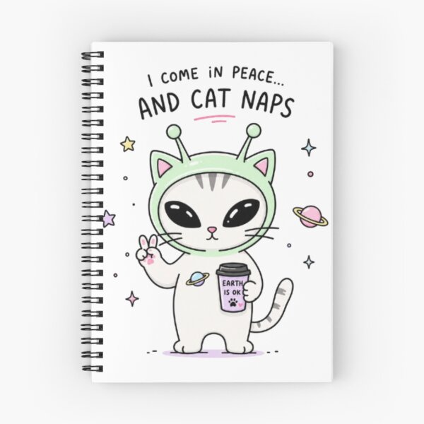 Item preview, Cute Alien Cat Coming In Peace designed and sold by Snurly.