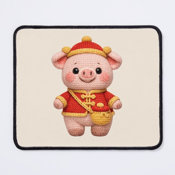 Item preview, Cute Knitted Year Of The Pig | Kawaii 3D Chinese New Year Zodiac Knit Art designed and sold by Moons Studio.