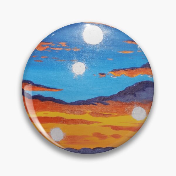 Item preview, Colorful Sunset Sky Painting with Multiple Glowing Moons designed and sold by CosmicGloom.