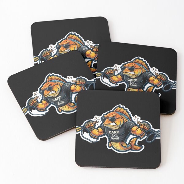Item preview, Funny Carp Rage Bowfishing - Angry Muscular Fish Mascot designed and sold by Georain.