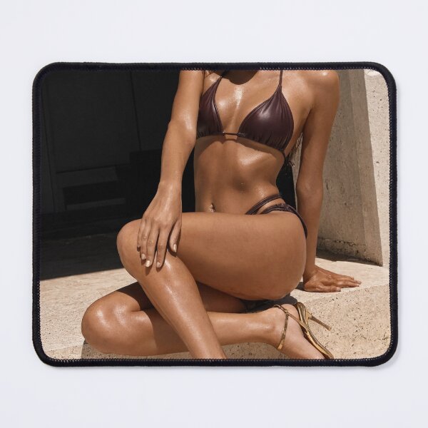 Item preview, Woman Sitting on Stone Steps in Swimwear with High Heels Outdoor Portrait designed and sold by Creative88Art.