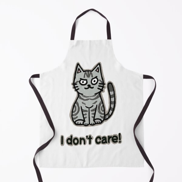 Item preview, "I don't care!" shorthair silver tabby cat designed and sold by Chibi-NumNum.