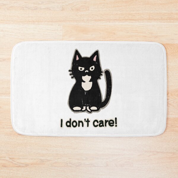 Item preview, "I don't care!" black & white tuxedo cat designed and sold by BeLikeCat.