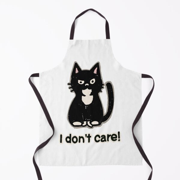 Item preview, "I don't care!" black & white tuxedo cat designed and sold by Chibi-NumNum.