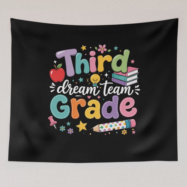 Item preview, third grade dream team colorful classroom back to school designed and sold by FormalDehyena.