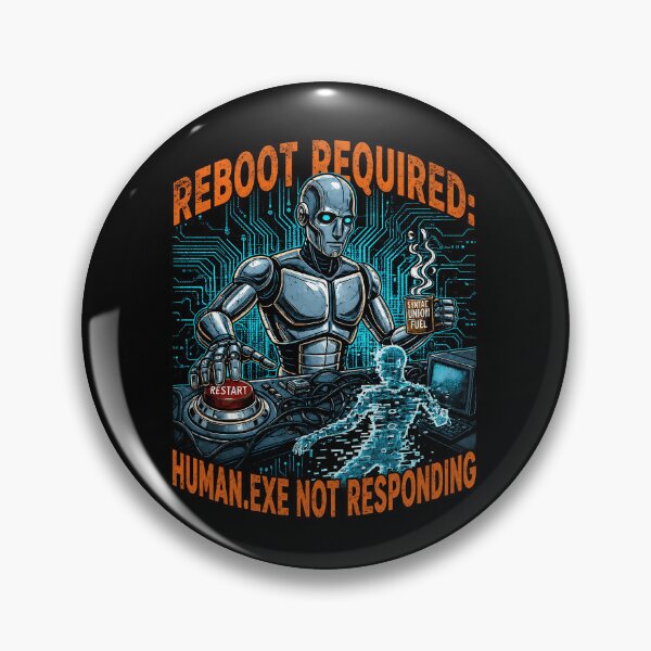 Item preview, Reboot Required Human.EXE Not Responding | Funny Programmer Tech Humor designed and sold by Cree8if.