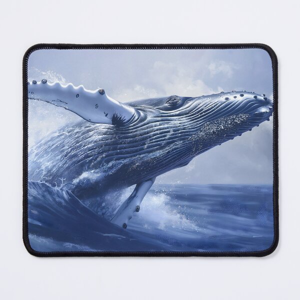 Item preview, Humpback Whale Breaching Ocean, Wildlife designed and sold by GuildedWordGraphics.