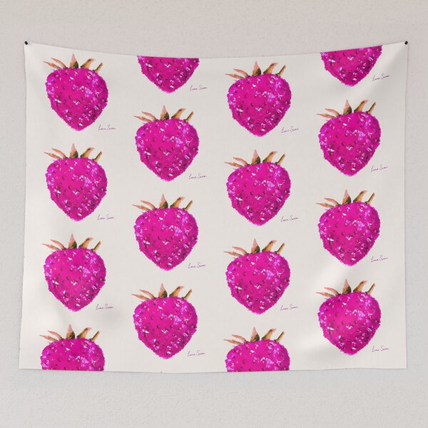 Item preview, HOT PINK STRAWBERRY | Unique ART Gift | Pop Art Fruit Design| Cute Fruit designed and sold by Baroness Swan.