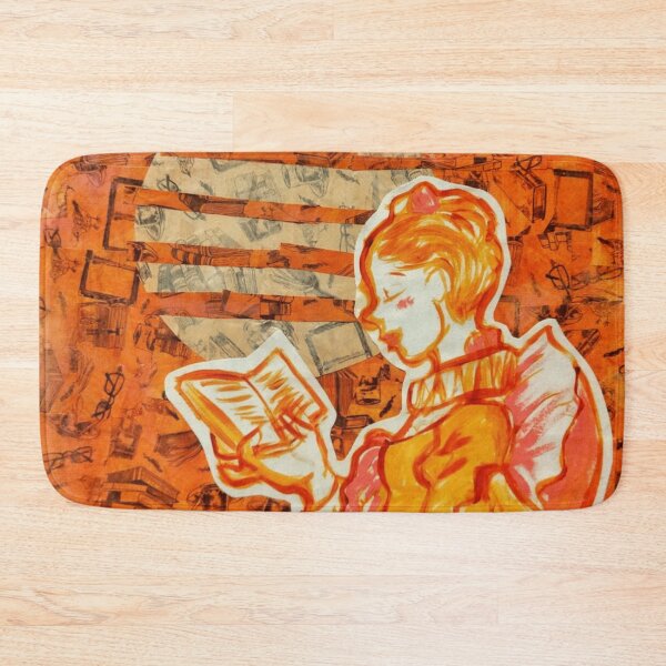 Item preview, Retro Orange Collage Reading Woman Book Lover Graphic designed and sold by CosmicGloom.