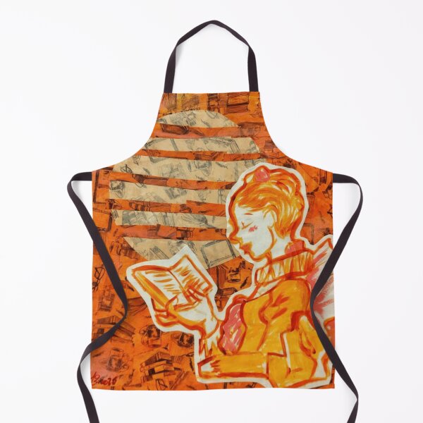 Item preview, Retro Orange Collage Reading Woman Book Lover Graphic designed and sold by CosmicGloom.